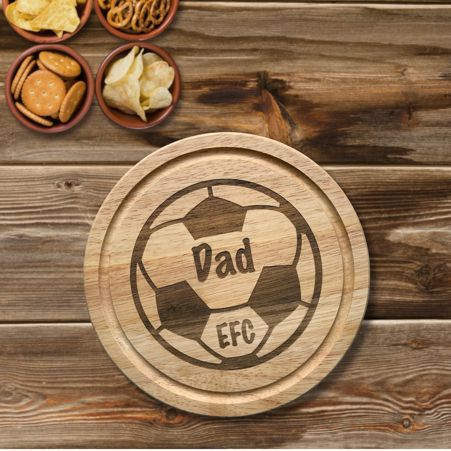 Personalised Wooden Football Chopping Board