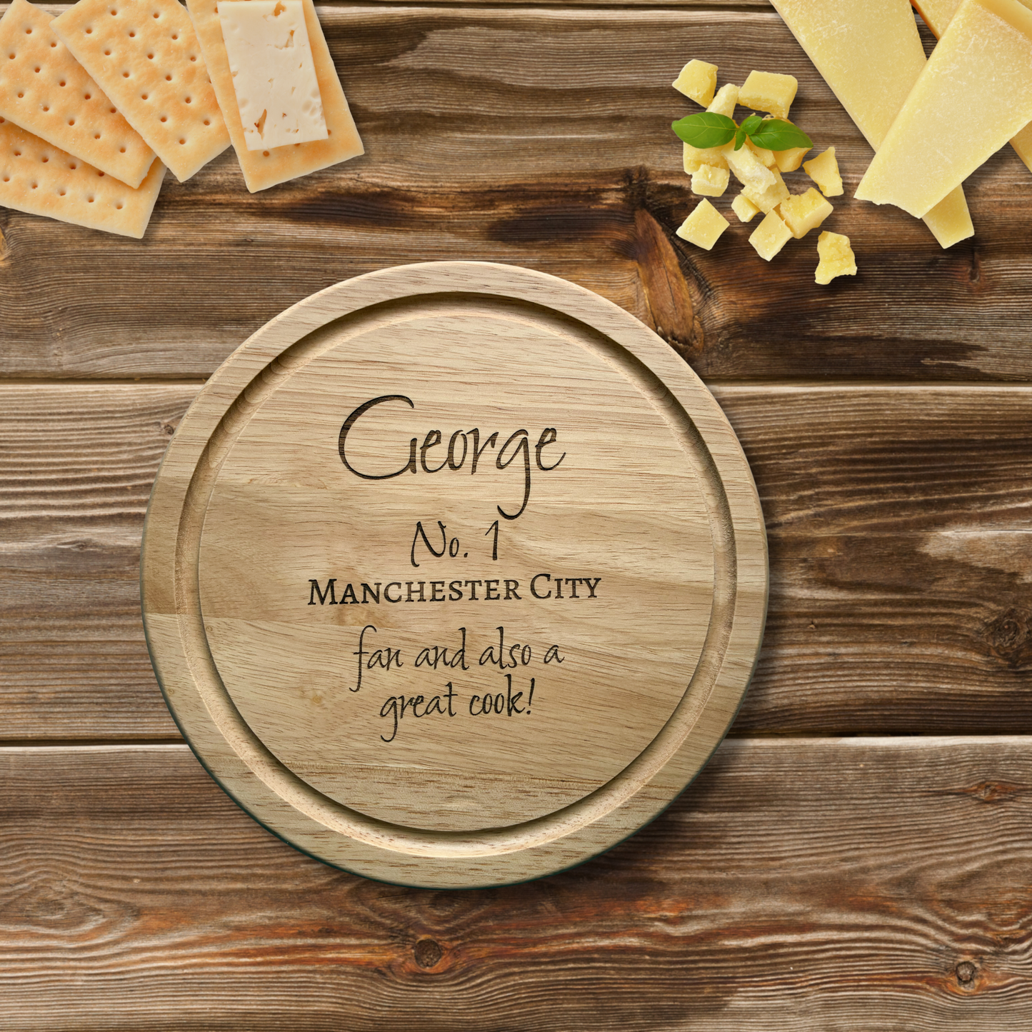 Personalised Wooden Chopping Board – Football Fan Edition